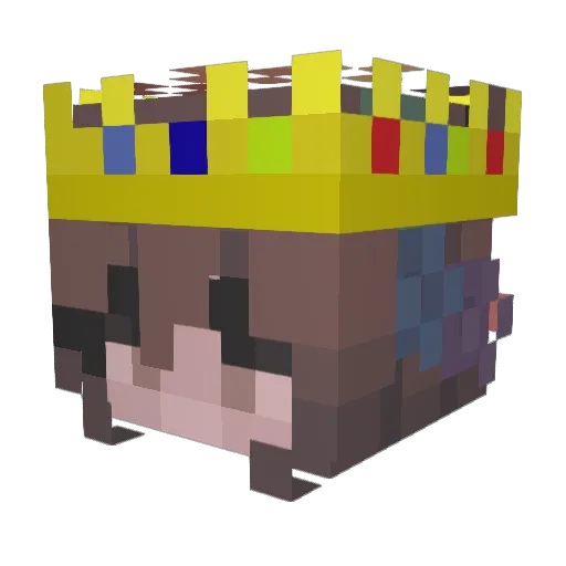 Potato307 Minecraft avatar head, 3D render