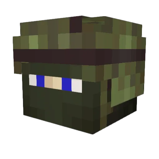 Potato6811 Minecraft avatar head, 3D render
