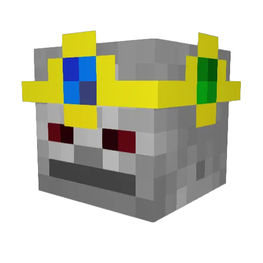 Potato9604 Minecraft avatar head, 3D render