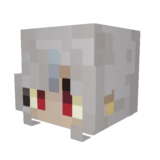 Potato961955 Minecraft avatar head, 3D render