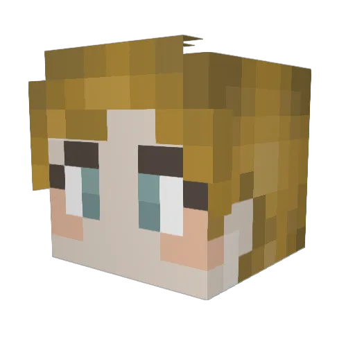 PotatoBrain21 Minecraft avatar head, 3D render