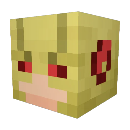 PotatoBubz Minecraft avatar head, 3D render