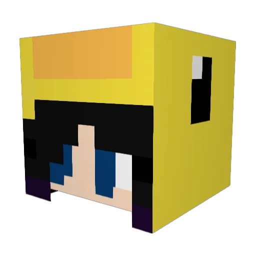 PotatoChip__ Minecraft avatar head, 3D render
