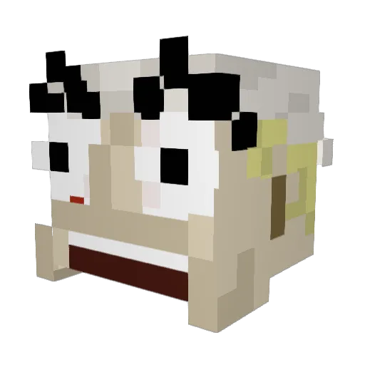 PotatoDawg Minecraft avatar head, 3D render