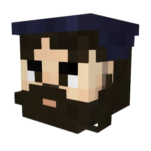 PotatoFaust Minecraft avatar head, 3D render