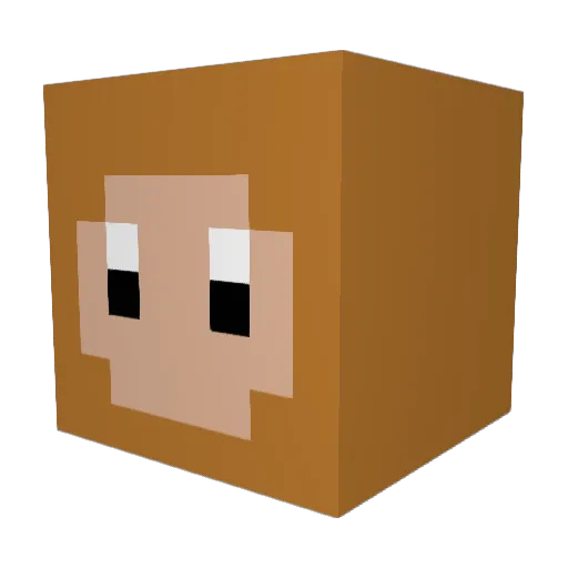 PotatoGuy1890 Minecraft avatar head, 3D render