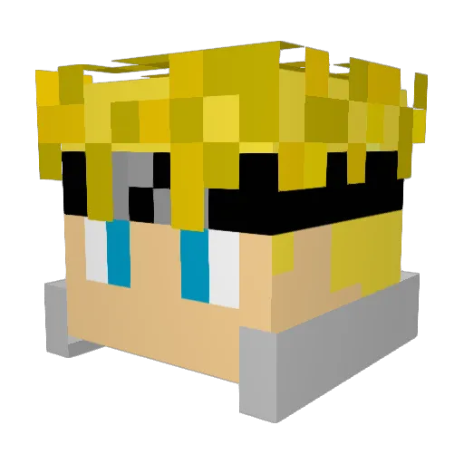 PotatoKing999 Minecraft avatar head, 3D render
