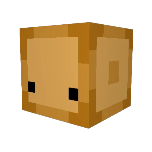 PotatoLive Minecraft avatar head, 3D render