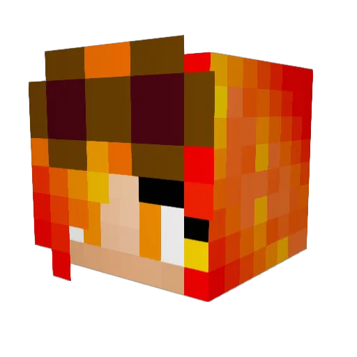 PotatoMagic101 Minecraft avatar head, 3D render