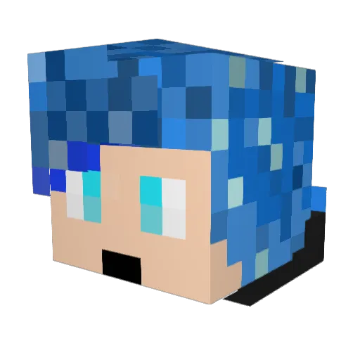 PotatoManReal Minecraft avatar head, 3D render