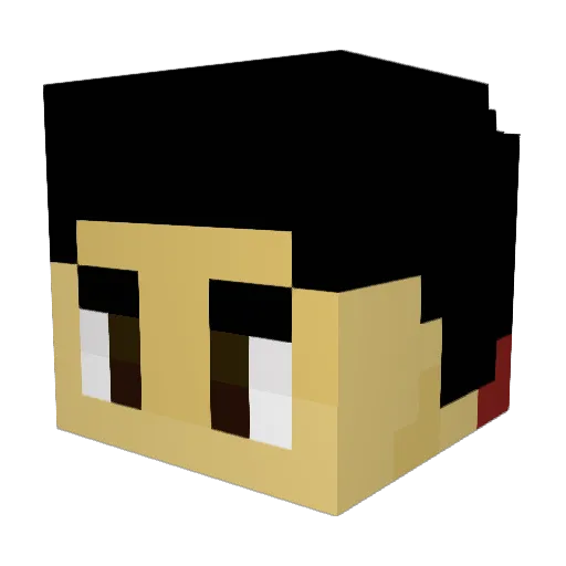 PotatoMonkE Minecraft avatar head, 3D render