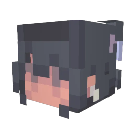 PotatoMozzy Minecraft avatar head, 3D render