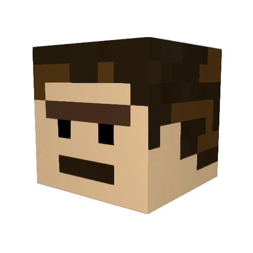 PotatoMp4 Minecraft avatar head, 3D render