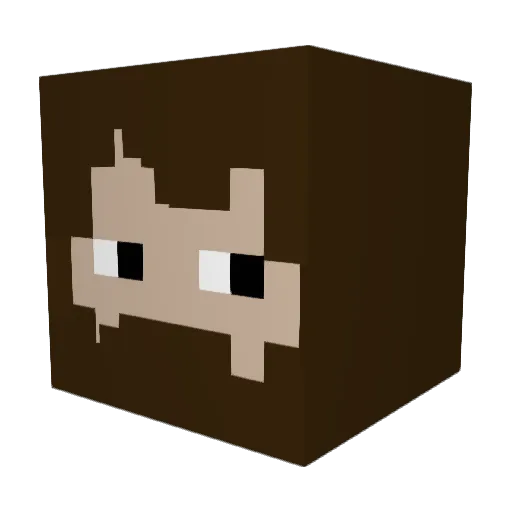 PotatoOswald Minecraft avatar head, 3D render