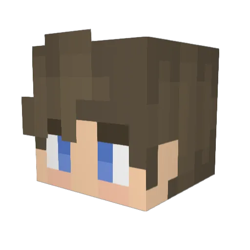 PotatoPie25 Minecraft avatar head, 3D render