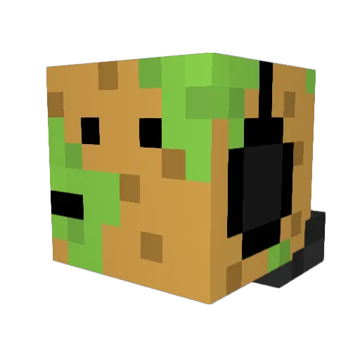 PotatoPlayze Minecraft avatar head, 3D render