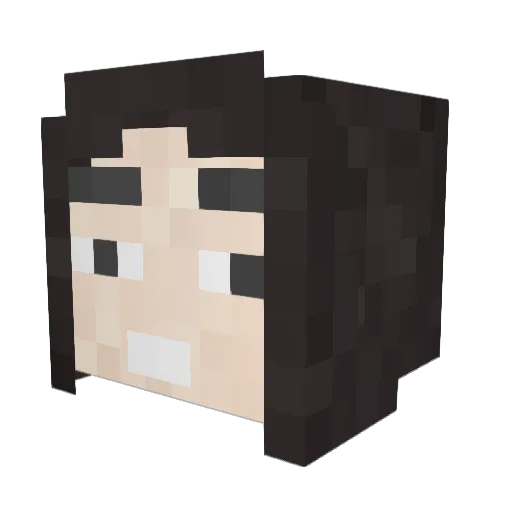 PotatoPlum24 Minecraft avatar head, 3D render