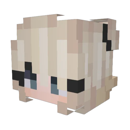 PotatoQueenRose Minecraft avatar head, 3D render