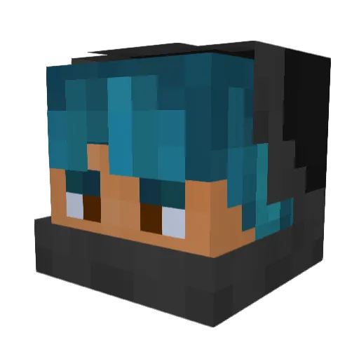 PotatoSaber Minecraft avatar head, 3D render