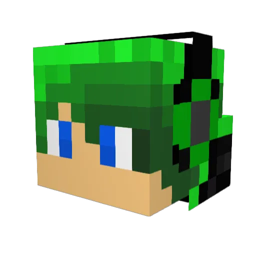 PotatoShaga Minecraft avatar head, 3D render
