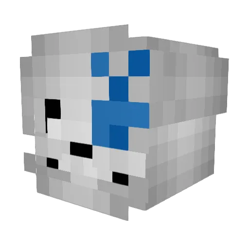 PotatoTortoise Minecraft avatar head, 3D render