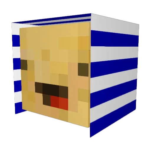 PotatoWarrior700 Minecraft avatar head, 3D render
