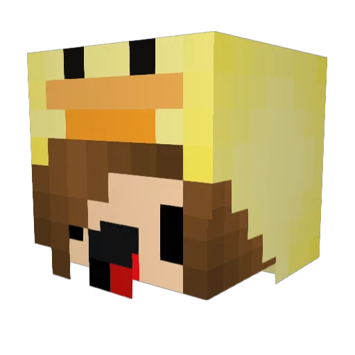 Potato_1624 Minecraft avatar head, 3D render