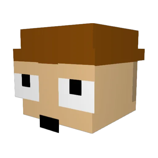 Potato_489 Minecraft avatar head, 3D render