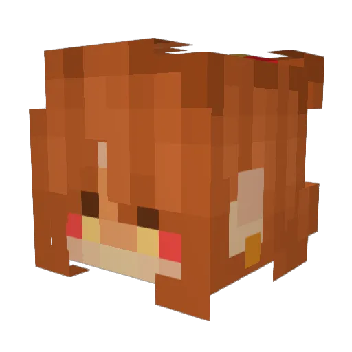 Potato_Corn Minecraft avatar head, 3D render