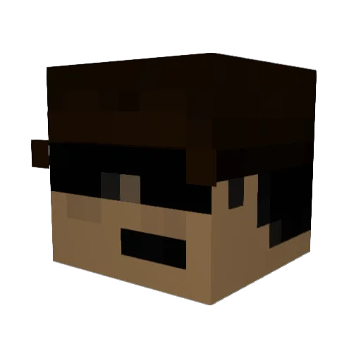 Potato_Glue Minecraft avatar head, 3D render