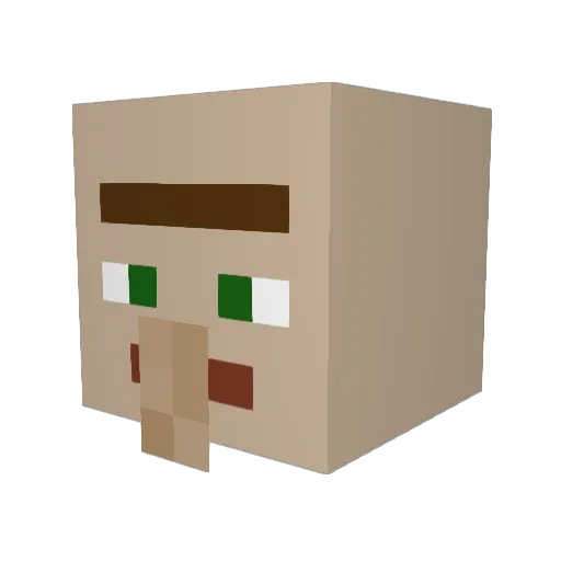 Potato_Paslu Minecraft avatar head, 3D render