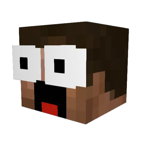 Potato_Potato Minecraft avatar head, 3D render