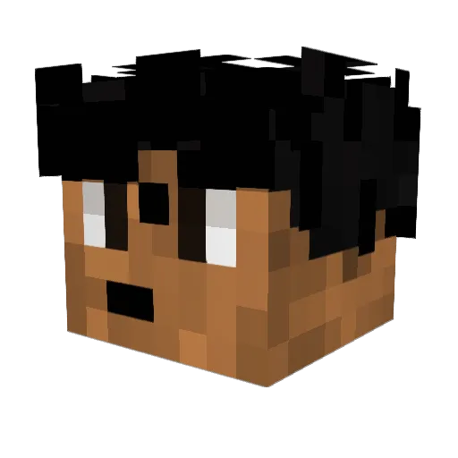 Potatoaroo Minecraft avatar head, 3D render
