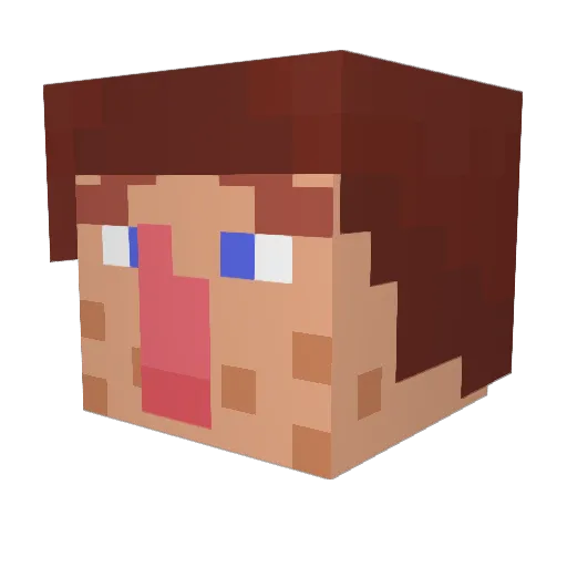 Potatoboi07 Minecraft avatar head, 3D render