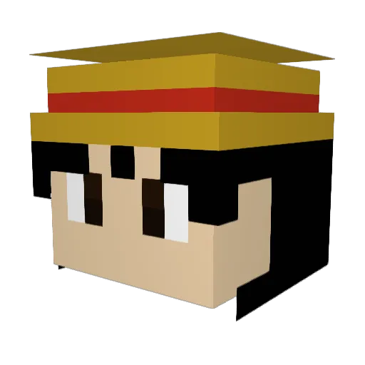 Potatochan16 Minecraft avatar head, 3D render