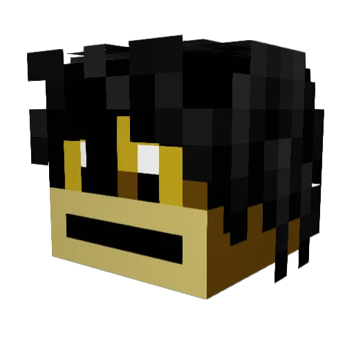 Potatoclap85 Minecraft avatar head, 3D render