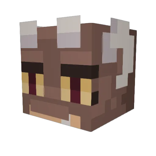 Potatomedic Minecraft avatar head, 3D render