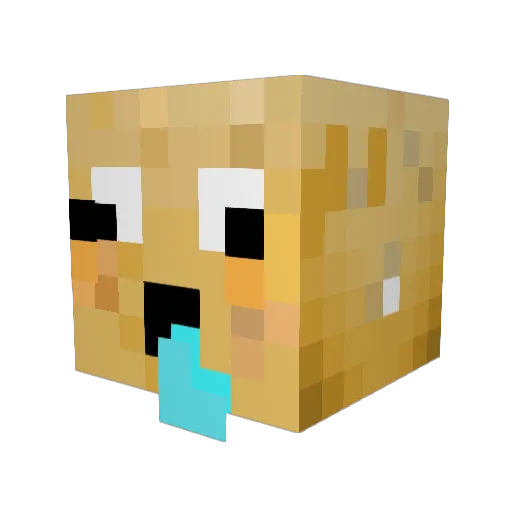 Potatonater Minecraft avatar head, 3D render