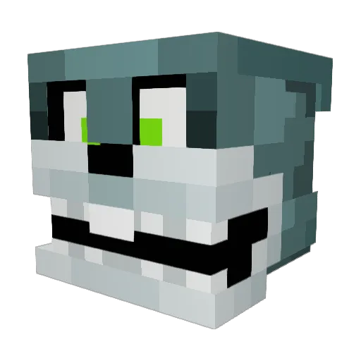 PotatosMans Minecraft avatar head, 3D render