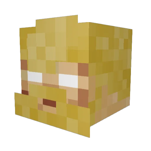 Potatosquashy Minecraft avatar head, 3D render