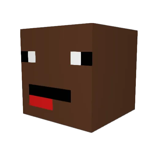 Potatothetato Minecraft avatar head, 3D render