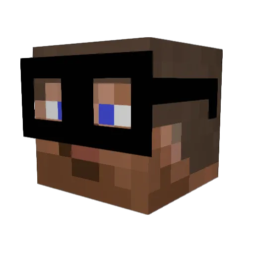 Potatototo Minecraft avatar head, 3D render