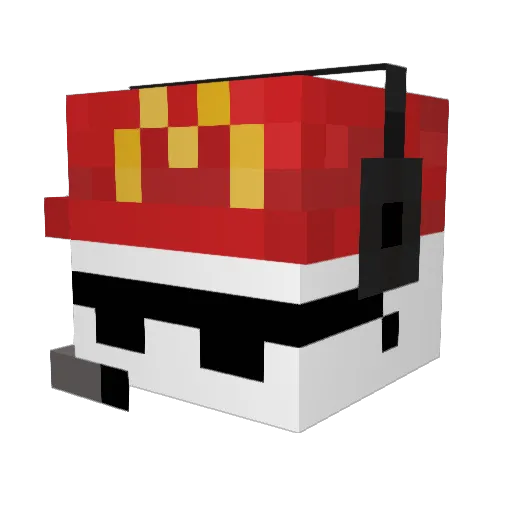 PotatowaterYT Minecraft avatar head, 3D render