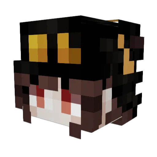 PotattoZk Minecraft avatar head, 3D render