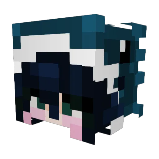 Potatwa_ Minecraft avatar head, 3D render