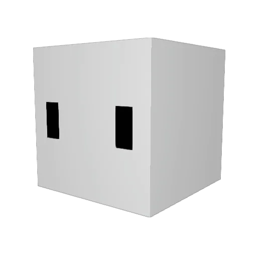 Potatzz Minecraft avatar head, 3D render