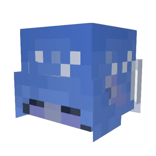 Potchi1 Minecraft avatar head, 3D render