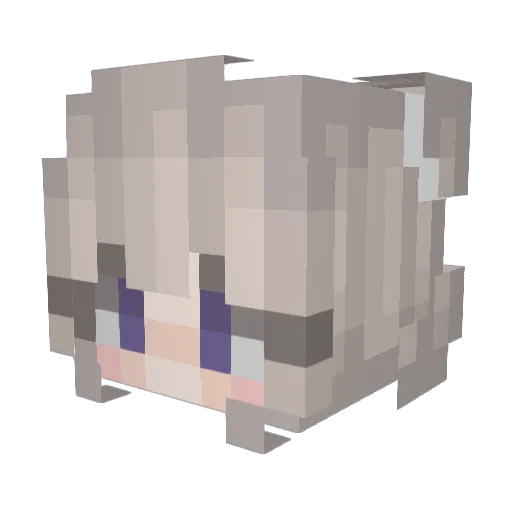 Poteitou Minecraft avatar head, 3D render