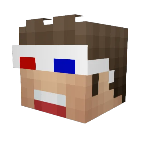 Potens Minecraft avatar head, 3D render
