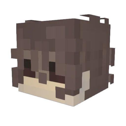PotentialManXII Minecraft avatar head, 3D render